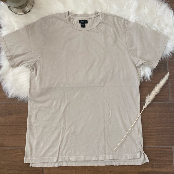 plain tan t-shirt dress M - Picture 2 of 8